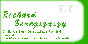 richard beregszaszy business card